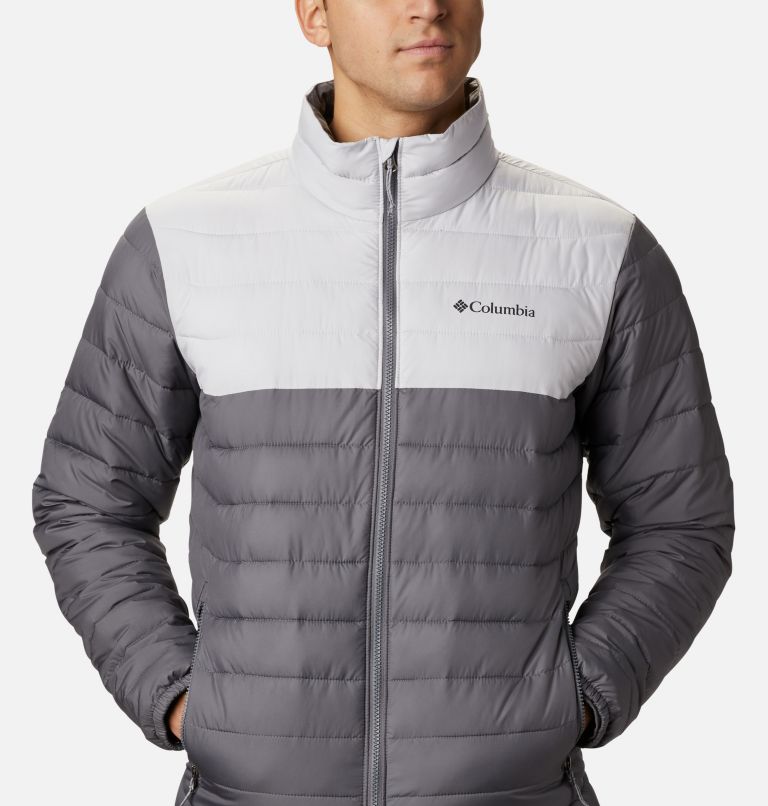 Thumbnail: Men's Powder Lite Insulated Jacket, Color: City Grey, Nimbus Grey, image 4