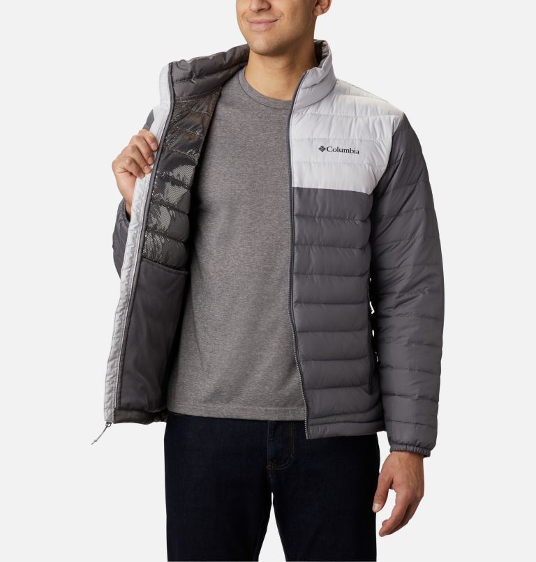 Thumbnail: Men's Powder Lite Insulated Jacket, Color: City Grey, Nimbus Grey, image 5