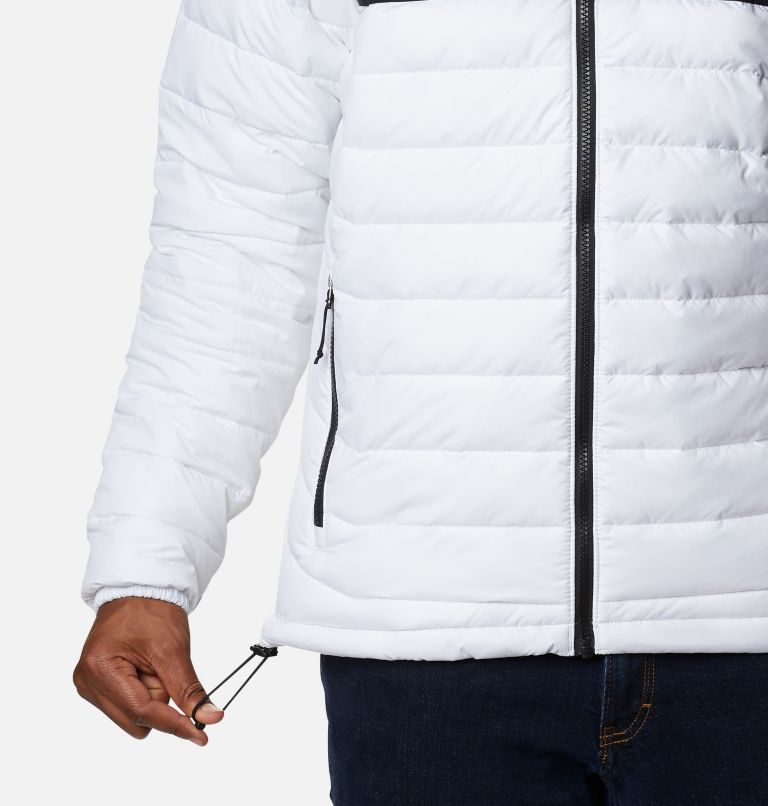 Thumbnail: Men's Powder Lite Insulated Jacket, Color: White, Black, image 6
