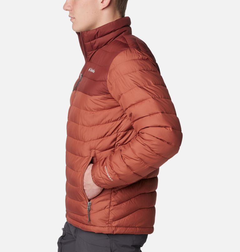 Men's Powder Lite Insulated Jacket, Color: Auburn, Spice, image 3