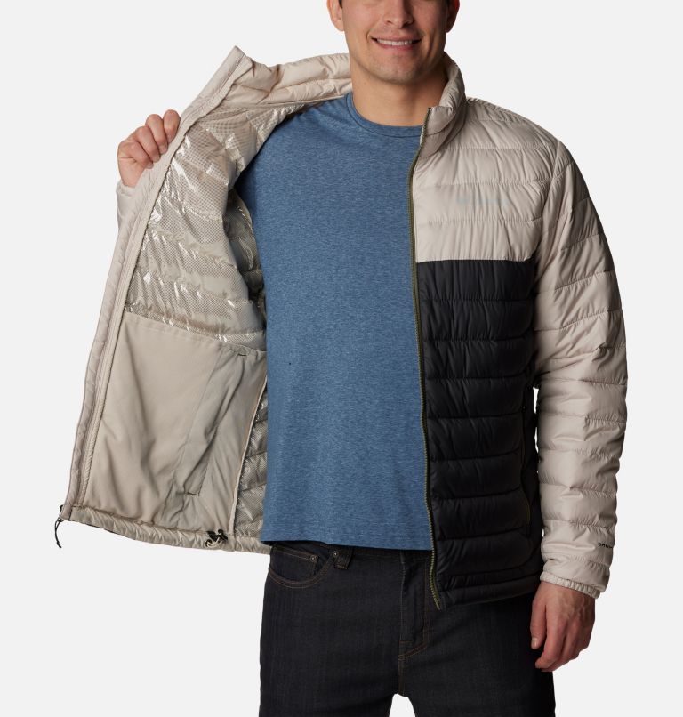 Men's Powder Lite Insulated Jacket, Color: Dark Stone, Shark, image 5