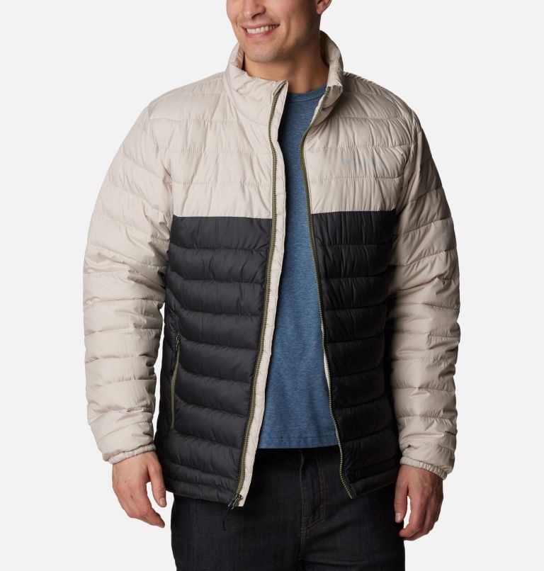Men's Powder Lite Insulated Jacket, Color: Dark Stone, Shark, image 8