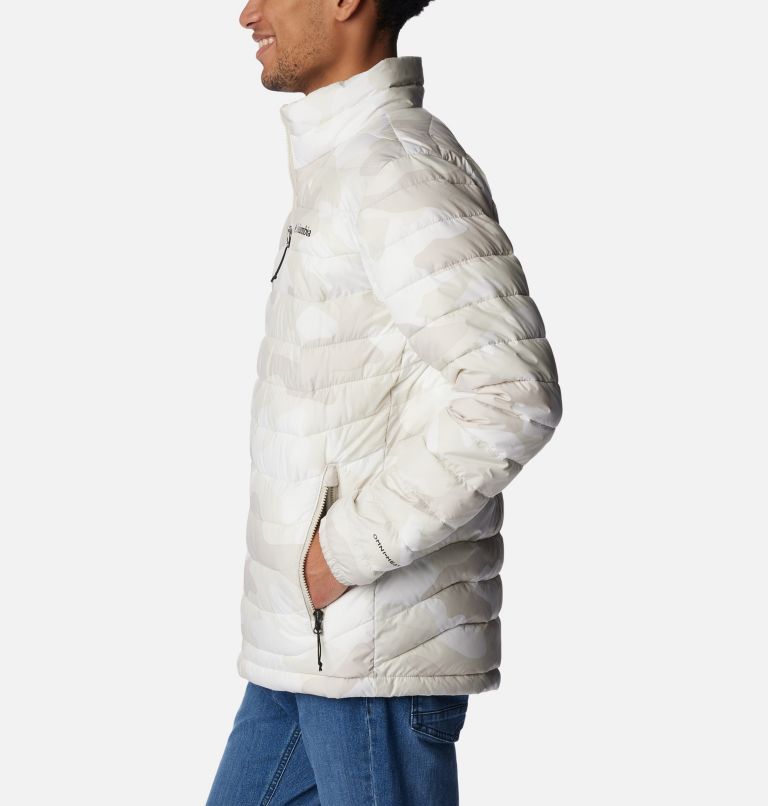 Men’s Powder Lite Insulated Jacket, Color: Dark Stone Mod Camo Print, image 3