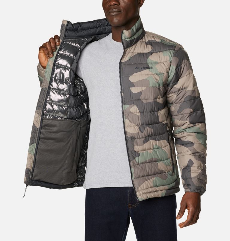 Thumbnail: Men's Powder Lite Insulated Jacket, Color: Cypress Mod Camo Print, image 5