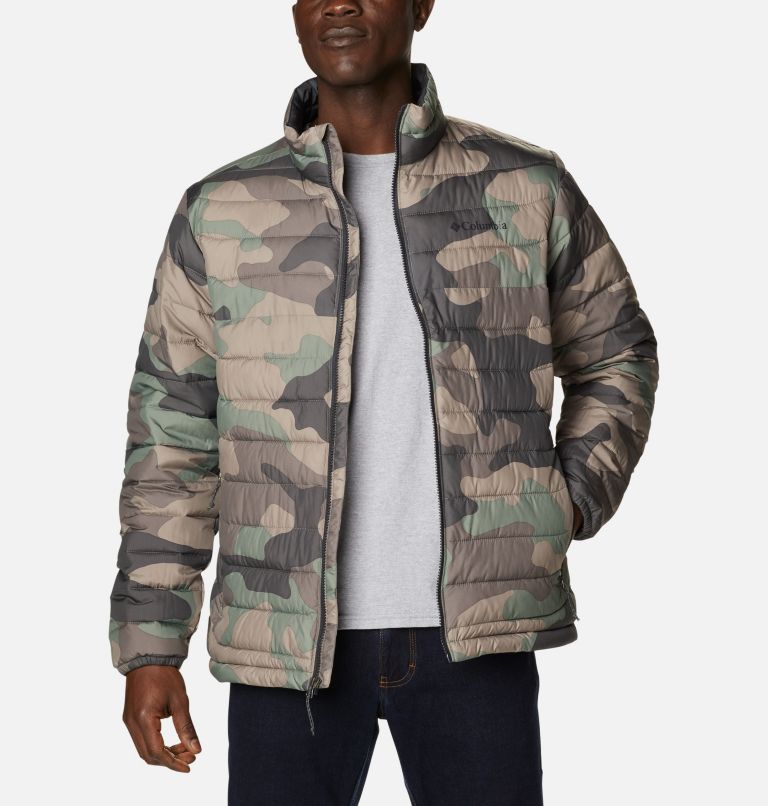 Manteau isolé Powder Lite pour homme, Color: Cypress Mod Camo Print, image 1