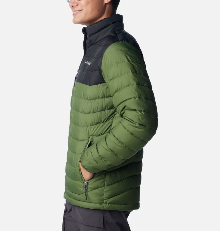 Men’s Powder Lite Insulated Jacket, Color: Canteen, Black, image 3