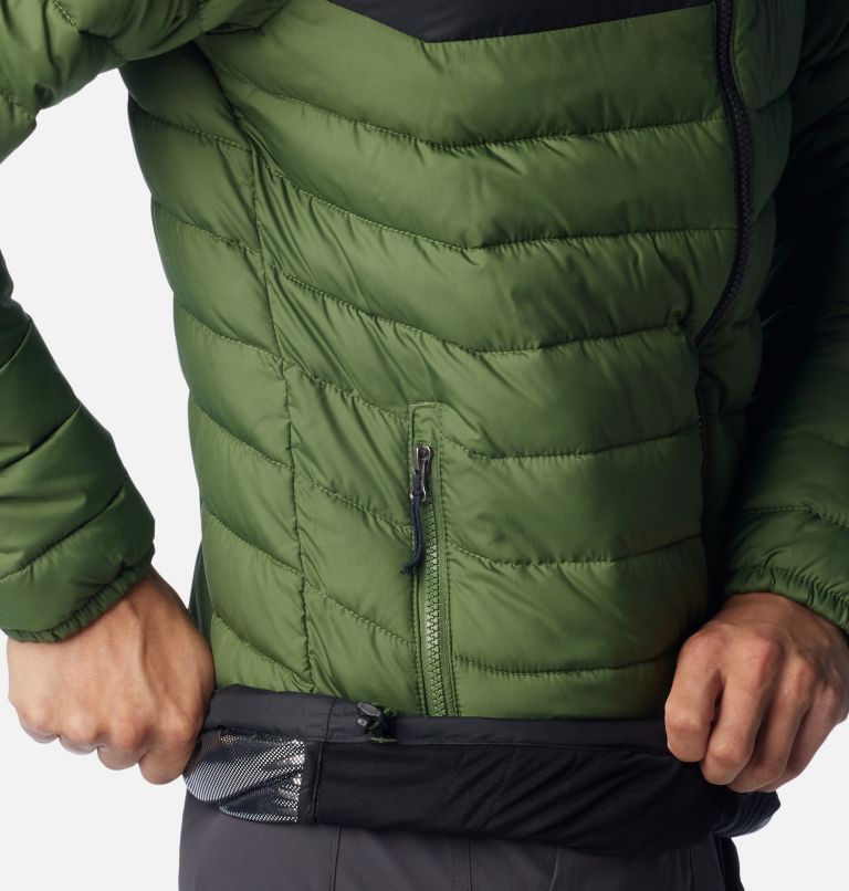 Men’s Powder Lite Insulated Jacket, Color: Canteen, Black, image 7