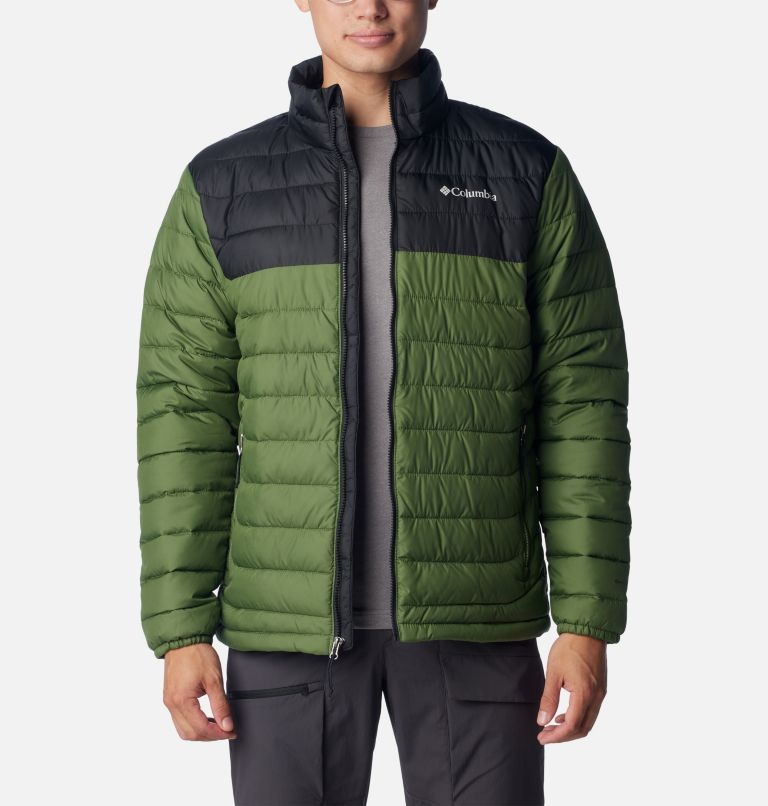 Men’s Powder Lite Insulated Jacket, Color: Canteen, Black, image 8