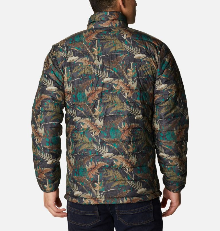 Men's Powder Lite Insulated Jacket, Color: Spruce North Woods Print, image 2
