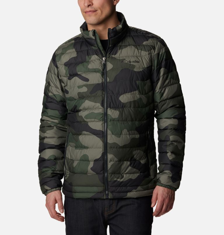 Men's Camo Print Water Repellent Insulated Jacket