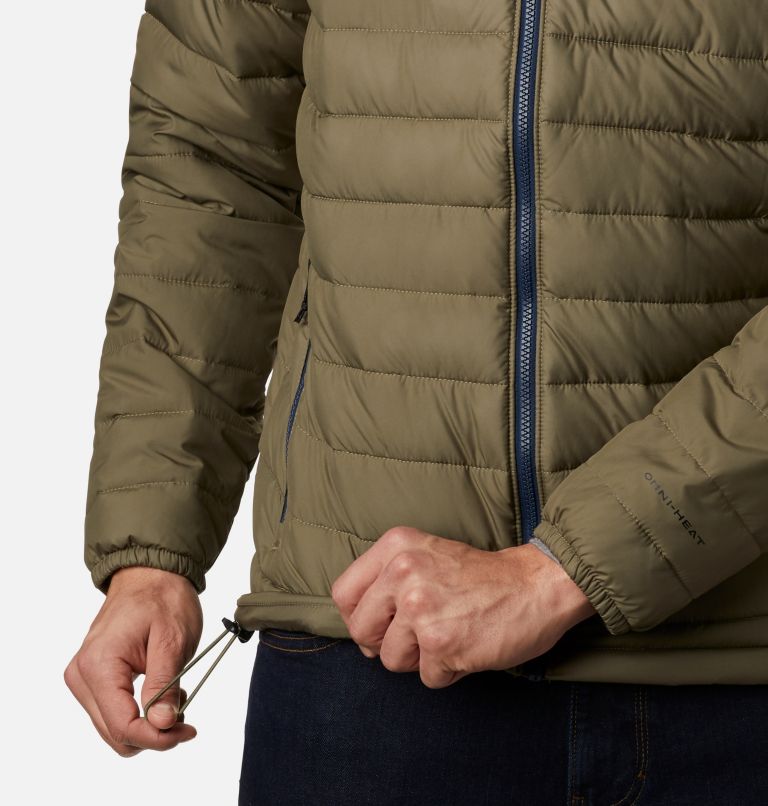 Men's Powder Lite Insulated Jacket, Color: Stone Green, image 5