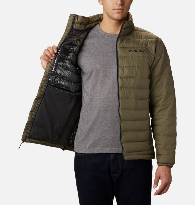 Men's Powder Lite Insulated Jacket, Color: Stone Green, image 6