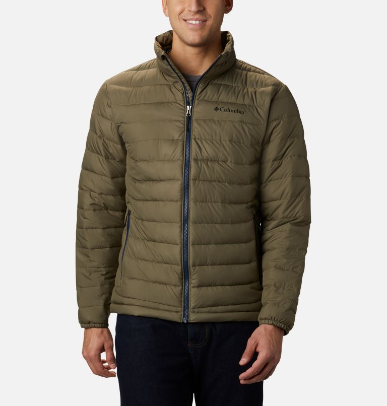 Thumbnail: Men's Powder Lite Insulated Jacket, Color: Stone Green, image 1