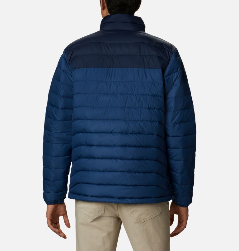 Men's Powder Lite Insulated Jacket, Color: Night Tide, Collegiate Navy, image 2