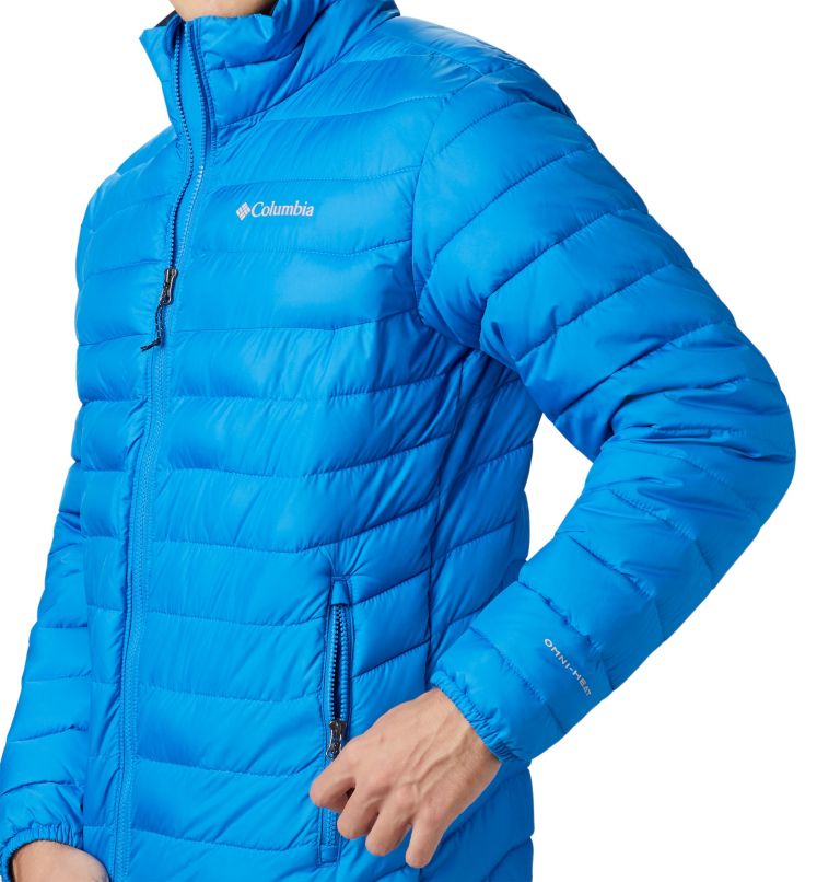 Men's Powder Lite Insulated Jacket, Color: Azure Blue, image 3