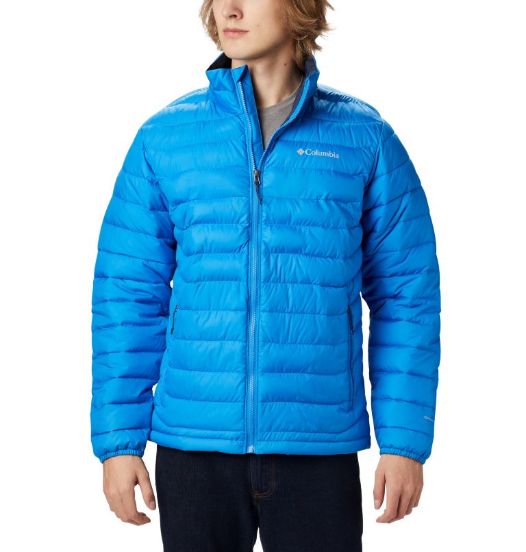 Men's Powder Lite Insulated Jacket, Color: Azure Blue, image 1