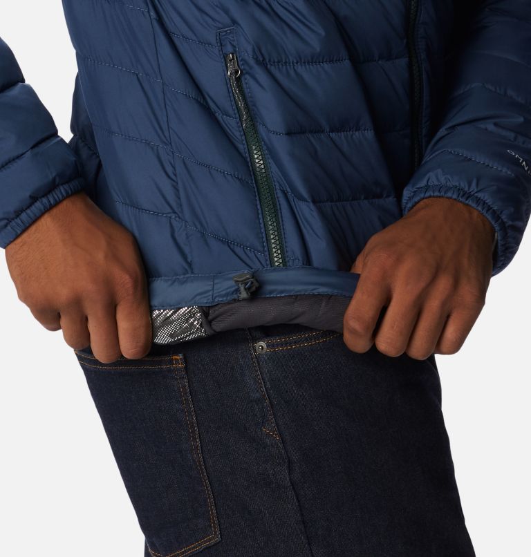 Men’s Powder Lite Insulated Jacket, Color: Dark Mountain, Spruce, image 7