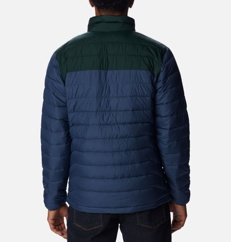 Men’s Powder Lite Insulated Jacket, Color: Dark Mountain, Spruce, image 2