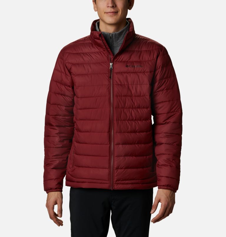Men's Powder Lite Insulated Jacket, Color: Red Jasper, image 1