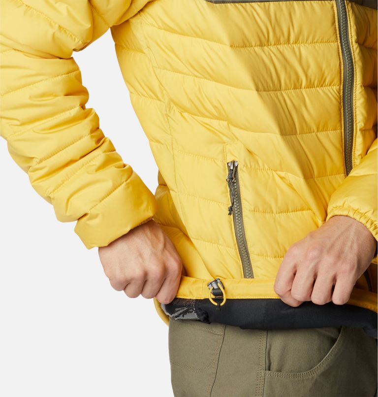 Powder Lite Jacket | 742 | M, Color: Golden Nugget, Stone Green, image 7