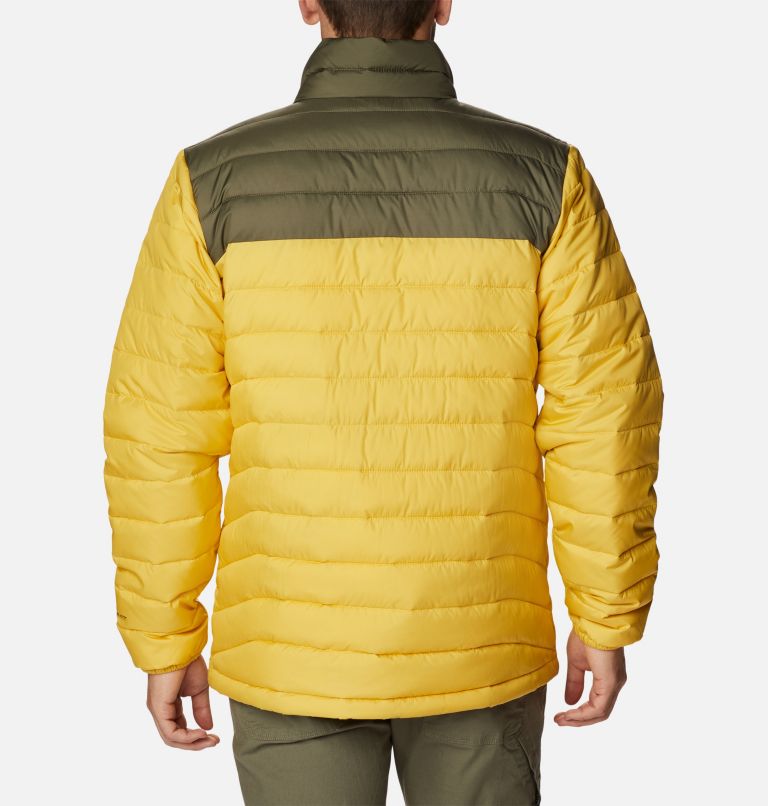 Thumbnail: Men’s Powder Lite Insulated Jacket, Color: Golden Nugget, Stone Green, image 2
