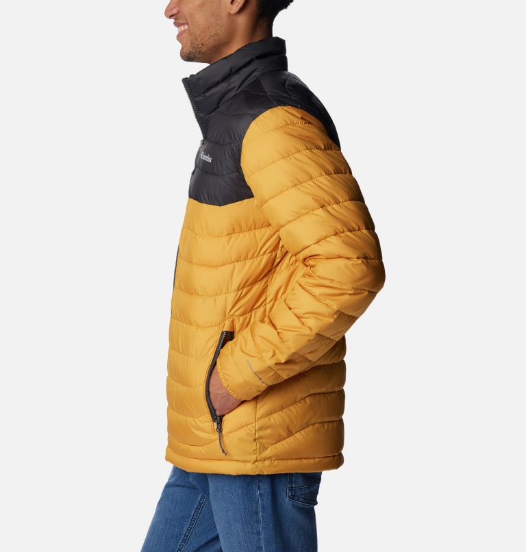 Men’s Powder Lite Insulated Jacket, Color: Raw Honey, Shark, image 3