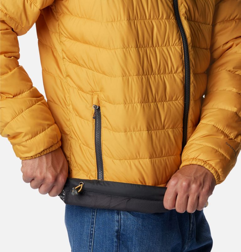 Men’s Powder Lite Insulated Jacket, Color: Raw Honey, Shark, image 7