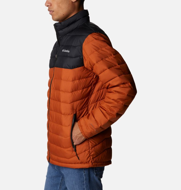 Men’s Powder Lite Jacket, Color: Warm Copper, Black, image 3