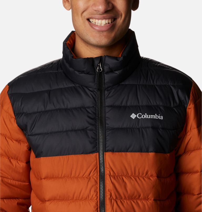 Men’s Powder Lite Jacket, Color: Warm Copper, Black, image 4