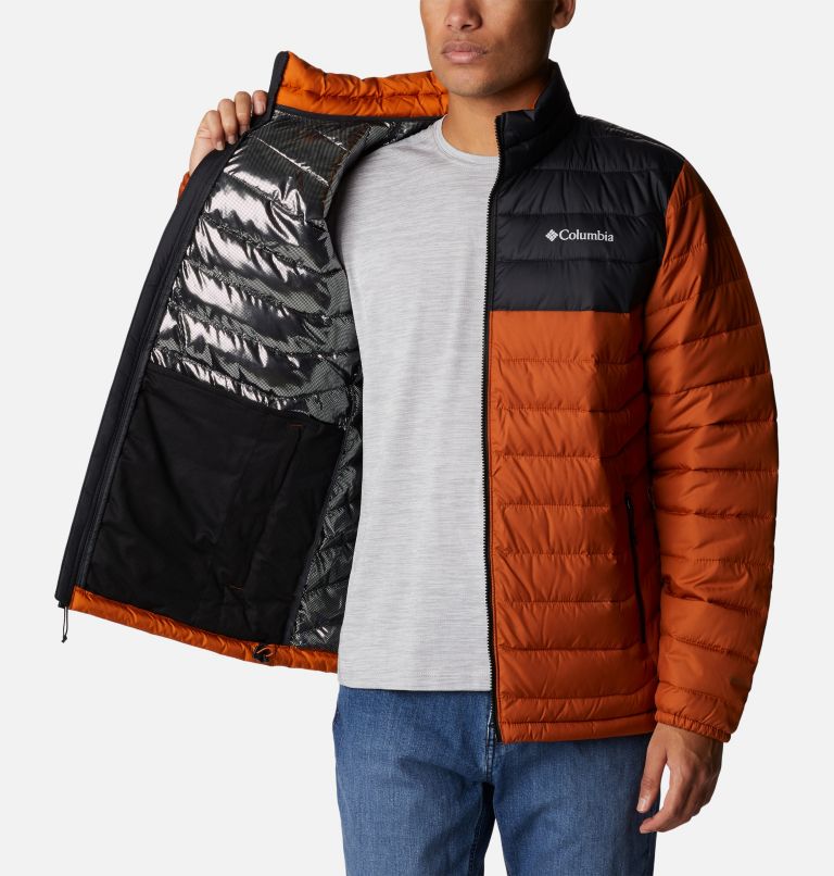 Men’s Powder Lite Jacket, Color: Warm Copper, Black, image 5