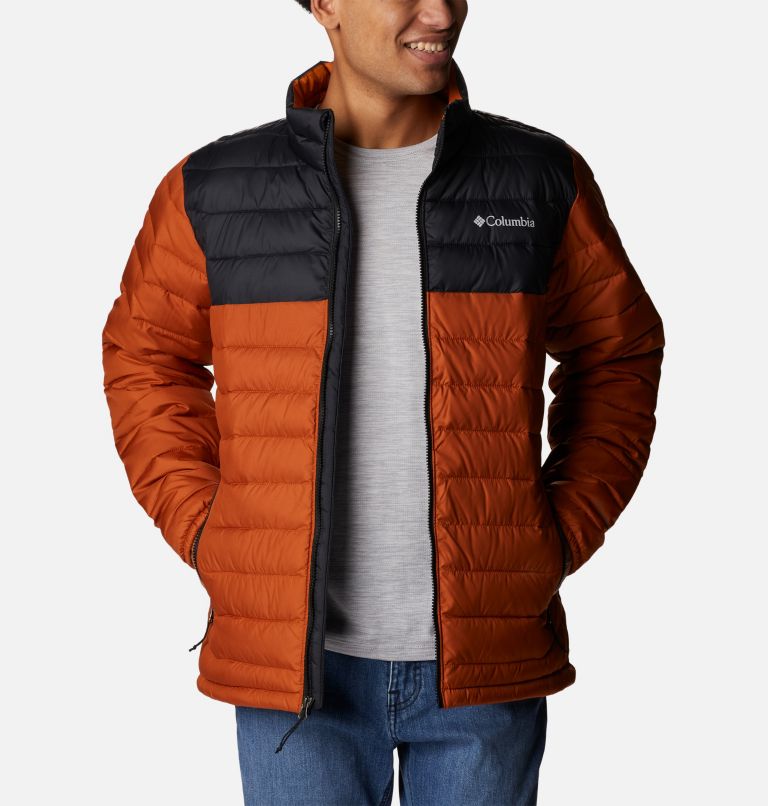 Men’s Powder Lite Jacket, Color: Warm Copper, Black, image 8