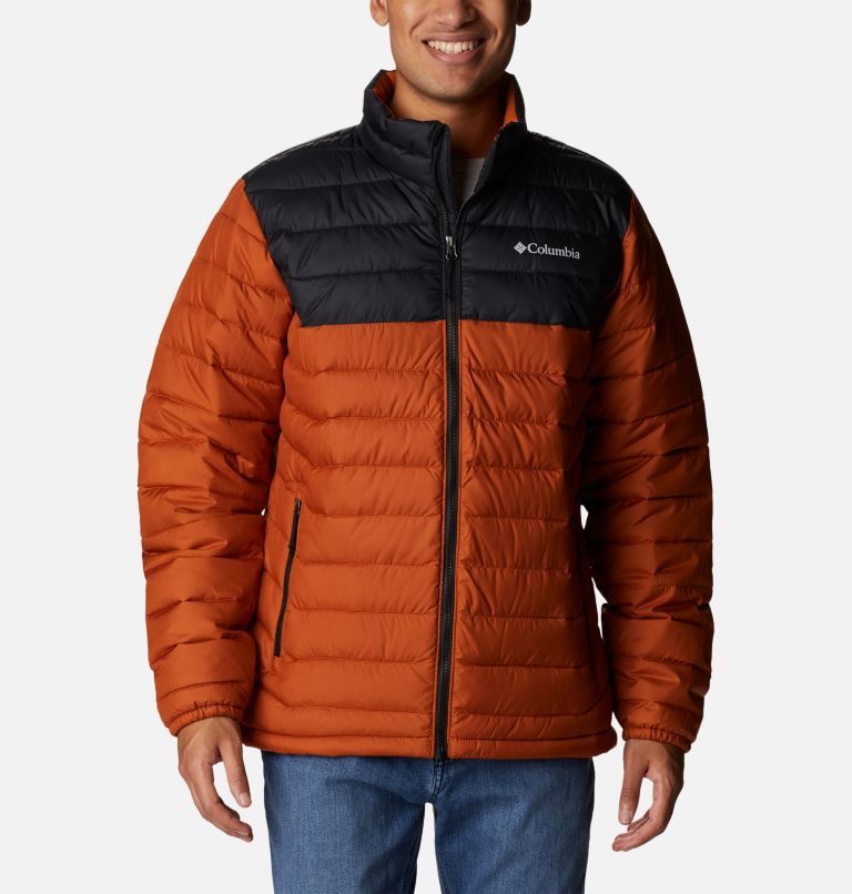 Men's Powder Lite Insulated Jacket – Tall, Color: Warm Copper, Black, image 1