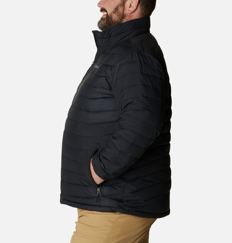 Thumbnail: Men's Powder Lite Insulated Jacket - Extended Size, Color: Black, image 3