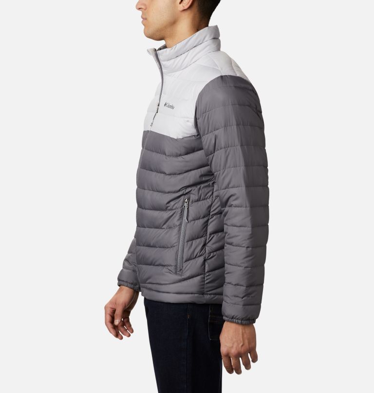 Thumbnail: Men's Powder Lite Insulated Jacket – Big, Color: City Grey, Nimbus Grey, image 3
