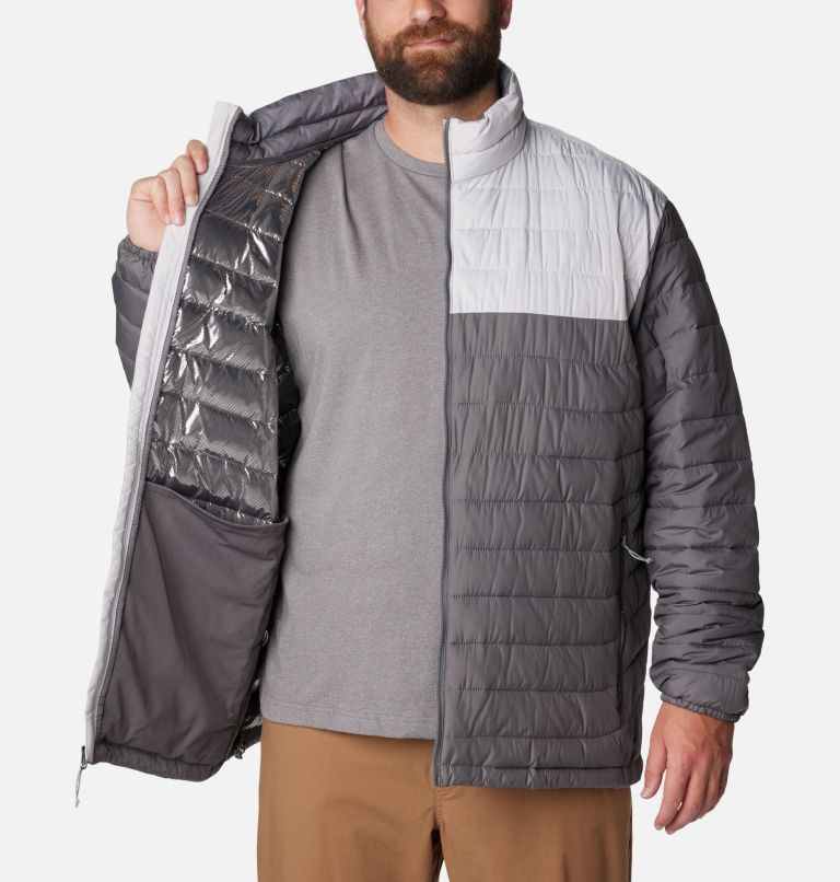 Thumbnail: Men's Powder Lite Insulated Jacket – Big, Color: City Grey, Nimbus Grey, image 5
