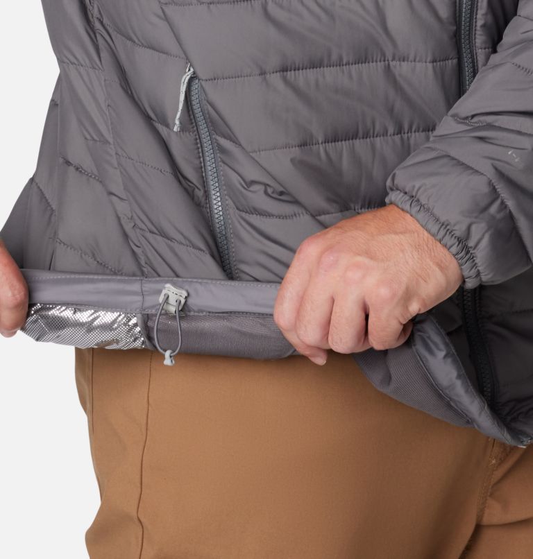 Thumbnail: Men's Powder Lite Insulated Jacket – Big, Color: City Grey, Nimbus Grey, image 7