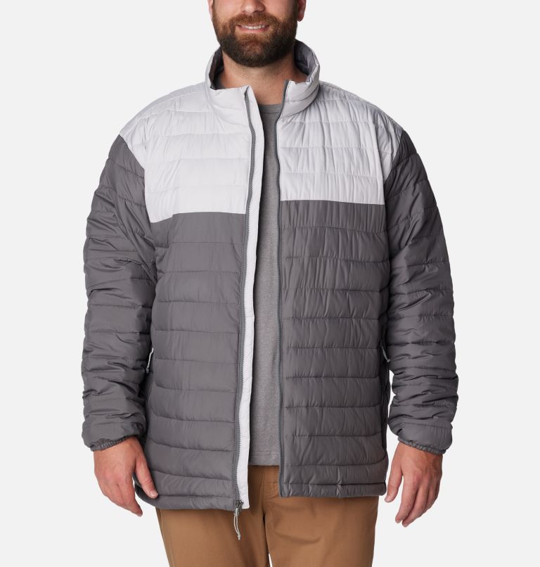 Thumbnail: Men's Powder Lite Insulated Jacket – Big, Color: City Grey, Nimbus Grey, image 8