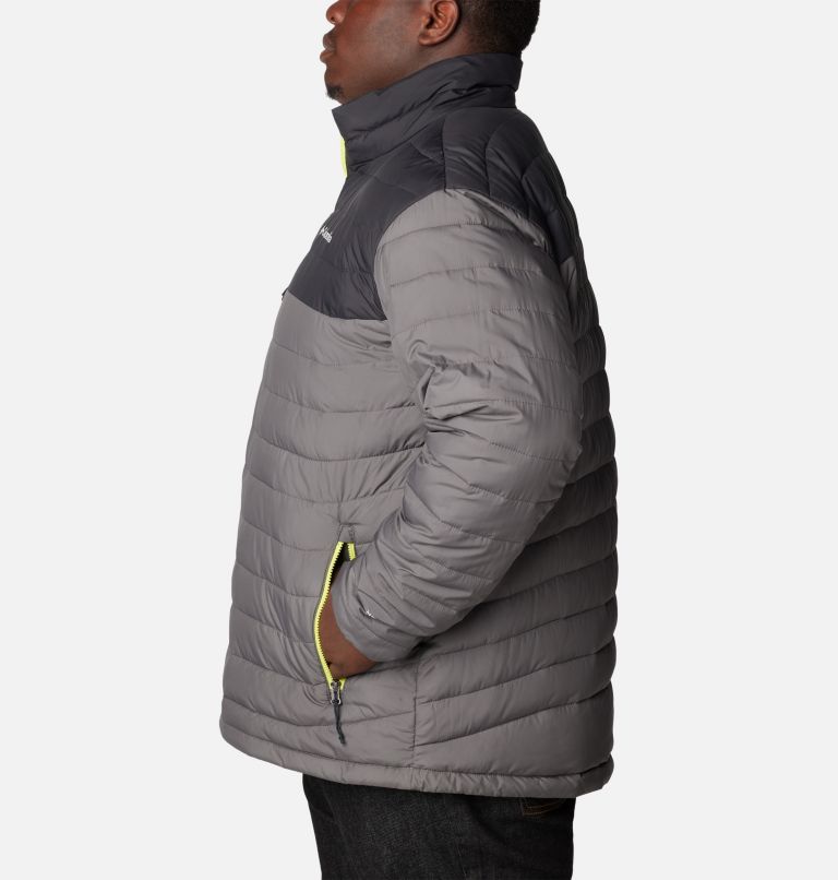Men's Powder Lite Insulated Jacket – Big, Color: City Grey, Shark, image 3