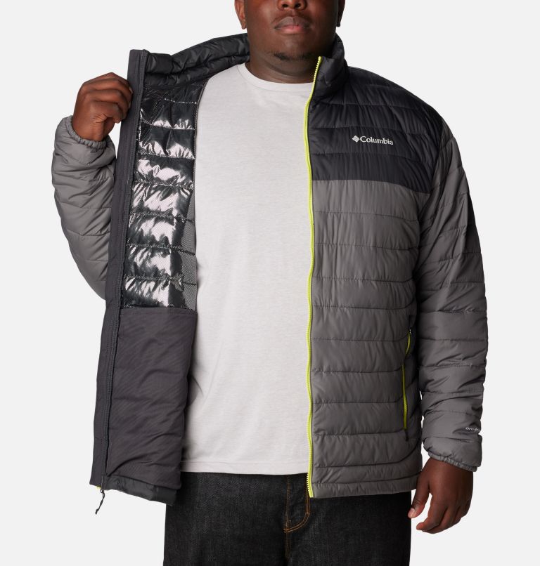 Men's Powder Lite Insulated Jacket - Extended Size, Color: City Grey, Shark, image 5