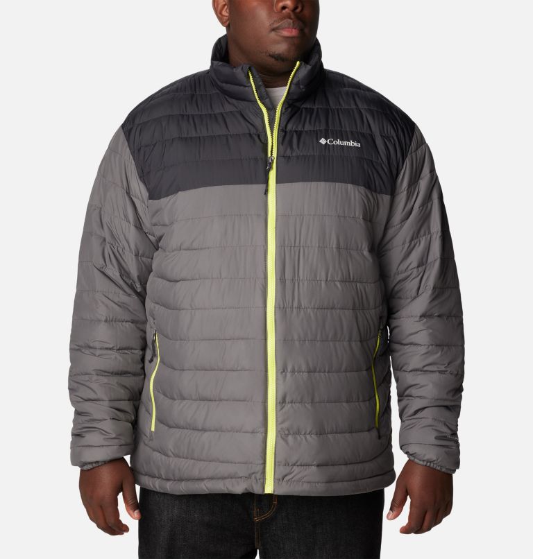 Thumbnail: Men's Powder Lite Insulated Jacket - Extended Size, Color: City Grey, Shark, image 1