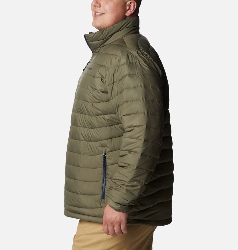 Thumbnail: Men's Powder Lite Insulated Jacket – Big, Color: Stone Green, image 3
