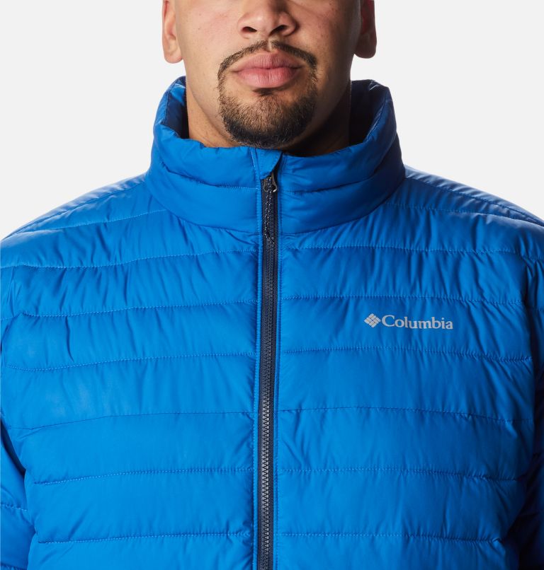 Thumbnail: Men's Powder Lite Insulated Jacket - Extended Size, Color: Bright Indigo, image 4