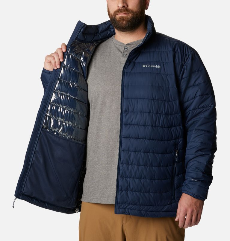 Thumbnail: Men's Powder Lite Insulated Jacket - Extended Size, Color: Collegiate Navy, image 5