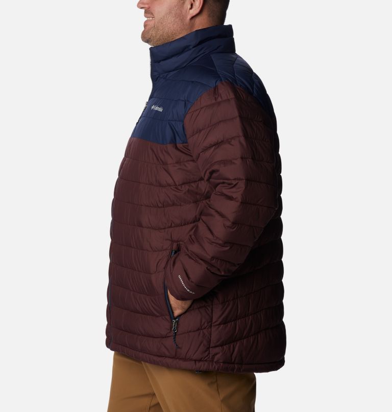 Powder Lite Jacket | 521 | 5X, Color: Elderberry, Collegiate Navy, image 3