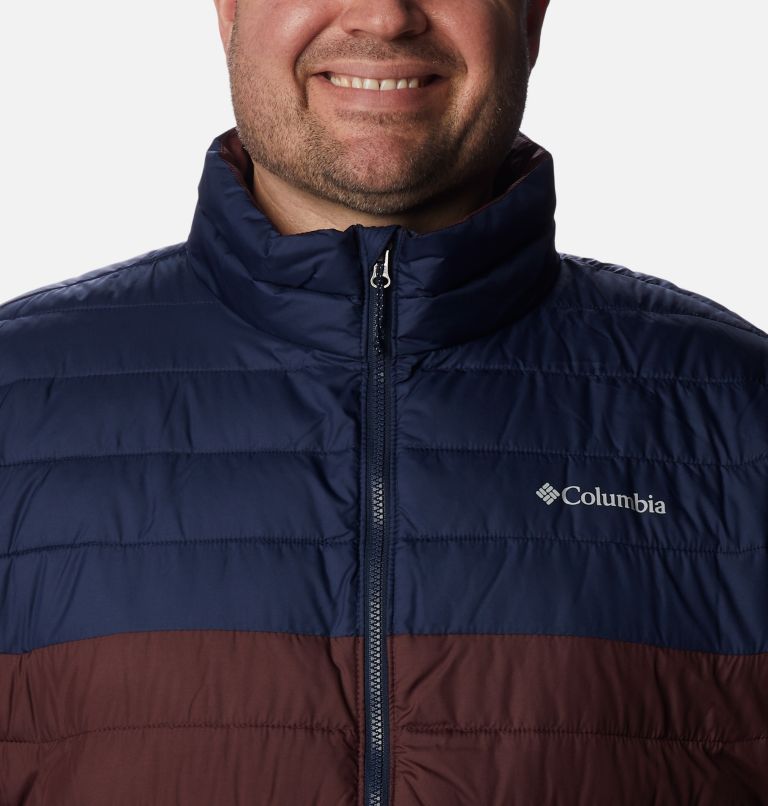 Powder Lite Jacket | 521 | 5X, Color: Elderberry, Collegiate Navy, image 4