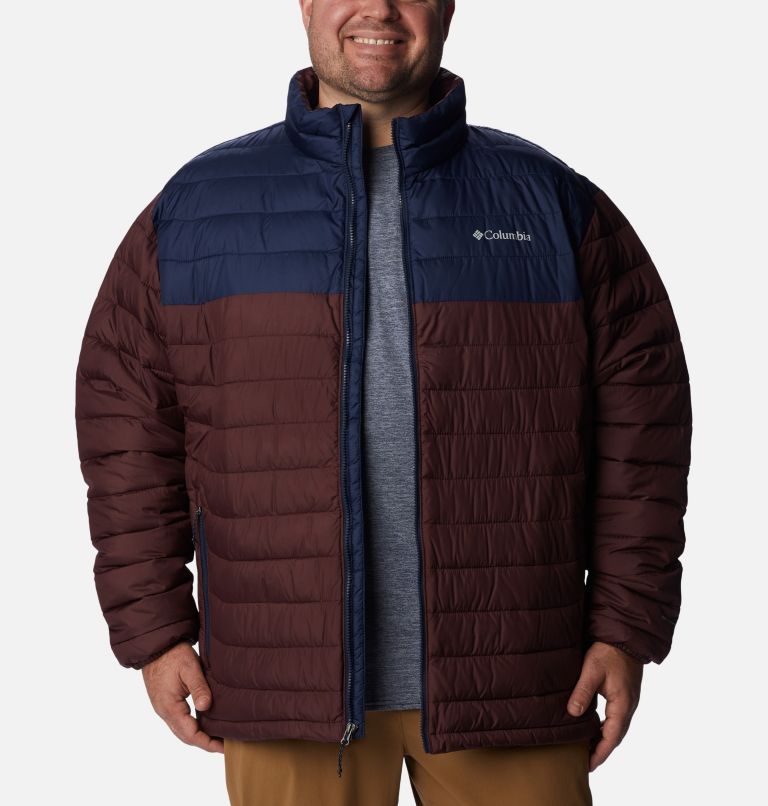 Powder Lite Jacket | 521 | 5X, Color: Elderberry, Collegiate Navy, image 8