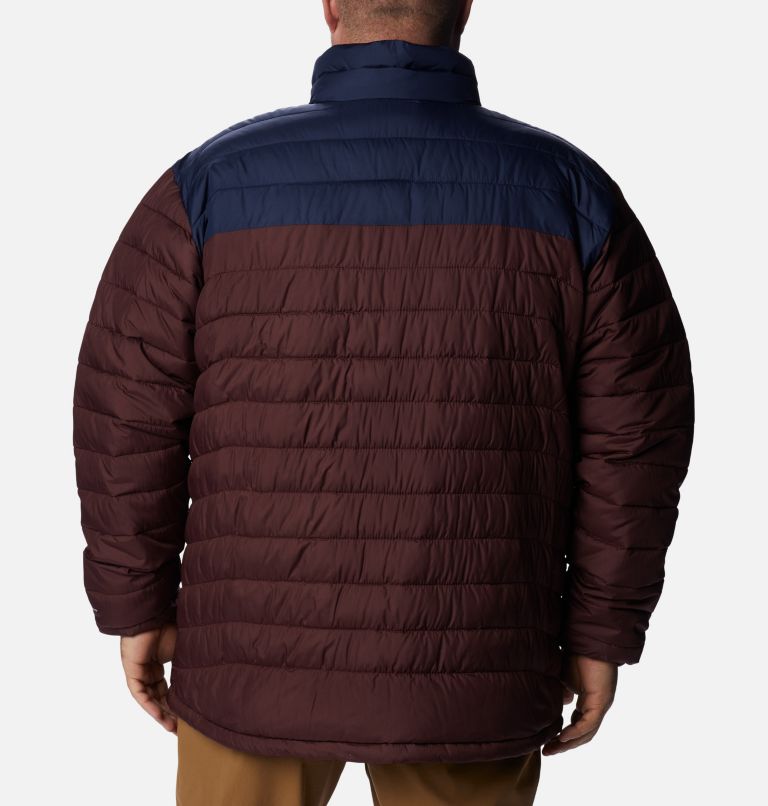 Thumbnail: Men's Powder Lite Insulated Jacket - Extended Size, Color: Elderberry, Collegiate Navy, image 2