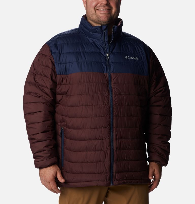 Men's Powder Lite Insulated Jacket - Extended Size, Color: Elderberry, Collegiate Navy, image 1