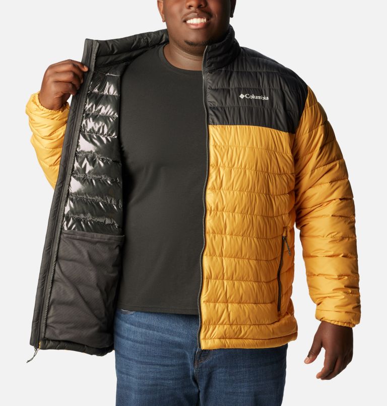 Men's Powder Lite Insulated Jacket – Big, Color: Raw Honey, Shark, image 5