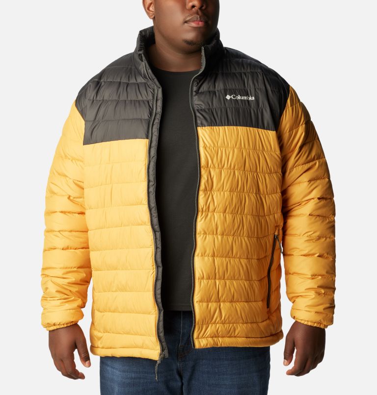 Men's Powder Lite Insulated Jacket – Big, Color: Raw Honey, Shark, image 8